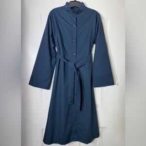 Marguerite Rubel San Francisco Vintage Women’s Blue Belted Swing Trench Raincoat